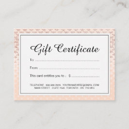 Luxe Roos Gold Cadeaubon Kortingskaartje