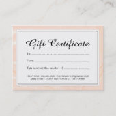 Luxe Roos Gold Cadeaubon Kortingskaartje (Voorkant)