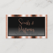 Luxe Roos Gold Chic Black gradiënt met foto Visitekaartje (Voorkant)