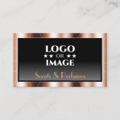 Luxe Roos Gold Chic Black gradiënt met Logo Visitekaartje (Voorkant)