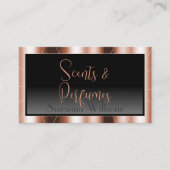 Luxe Roos Gold Chic Black gradiënt stijlvol Luxe Visitekaartje (Voorkant)