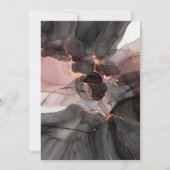 LUXE ROOS GOLD CHIFFON PARTIJ METALLIC INVITATIE KAART (Achterkant)