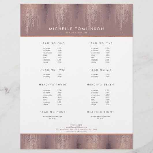 Luxe Roos Gold Confetti Rain Pattern Flyer (Voorkant)