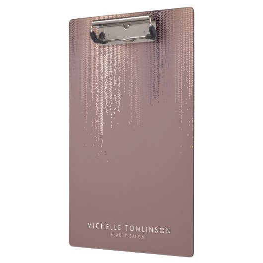 Luxe Roos Gold Confetti Rain Pattern Klembord (Links)