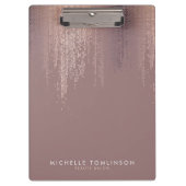 Luxe Roos Gold Confetti Rain Pattern Klembord (Voorkant)