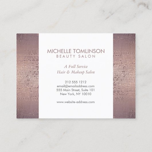 Luxe Roos Gold Confetti Rain Pattern Large Visitekaartje (Achterkant)