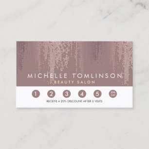 Luxe Roos Gold Confetti Rain Pattern Loyalty Kaart