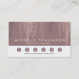 Luxe Roos Gold Confetti Rain Pattern Loyalty Kaart