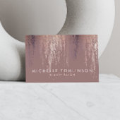 Luxe Roos Gold Confetti Rain Pattern Visitekaartje