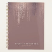 Luxe Roos Gold Confetti Regen Afspraakboek Planner (Voorkant)