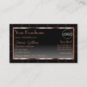 Luxe Roos Gold Cool Black gradiënt met Logo Visitekaartje (Achterkant)