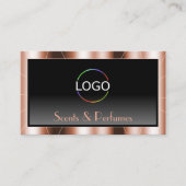 Luxe Roos Gold Cool Black gradiënt met Logo Visitekaartje (Voorkant)
