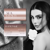 Luxe Roos Gold Cool Mirror Letters met Monogram Visitekaartje