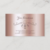 Luxe Roos Gold  Corner Borders Initialen Visitekaartje (Achterkant)