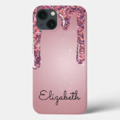 Luxe Roos Gold Driving Glitter Case-Mate iPhone Case (Achterkant)