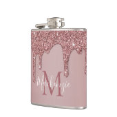 Luxe Roos Gold Driving Glitter Monogram Heupfles (Links)