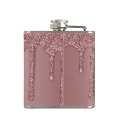 Luxe Roos Gold Driving Glitter Monogram Heupfles (Achterkant)