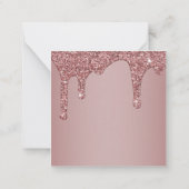 Luxe Roos Gold Driving Glitter Monogram Notitiekaartje (Achterkant)