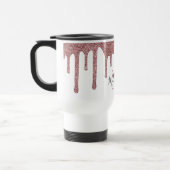 Luxe Roos Gold Driving Glitter Monogram Reisbeker (Links)