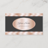 Luxe Roos Gold Effect en donkergrijze Professional Visitekaartje (Voorkant)