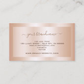 Luxe Roos Gold Effect met Lijst Professional Visitekaartje (Achterkant)
