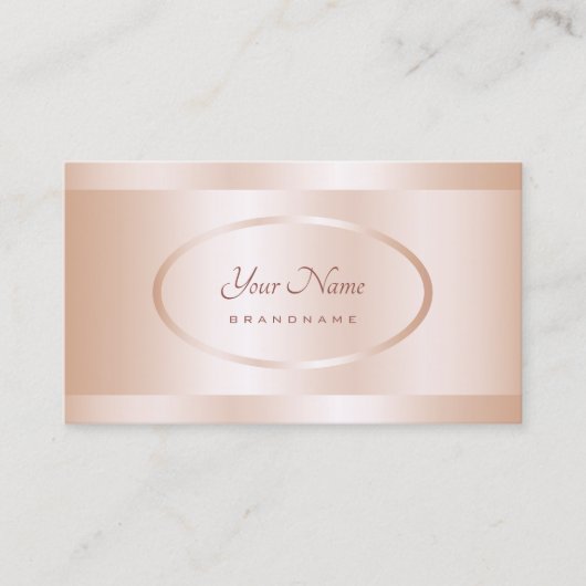 Luxe Roos Gold Effect Professional en stijlvol Visitekaartje (Voorkant)