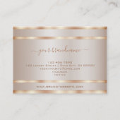 Luxe Roos Gold-effectkleuren Professional Visitekaartje (Achterkant)