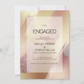 Luxe Roos-Gold- en grijze penseelstreken Kaart (Voorkant)