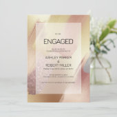 Luxe Roos-Gold- en grijze penseelstreken Kaart (Staand voorkant)