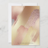 Luxe Roos-Gold- en grijze penseelstreken Kaart (Achterkant)