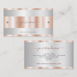 Luxe Roos Gold en Silver met Diamond Graphics Visitekaartje