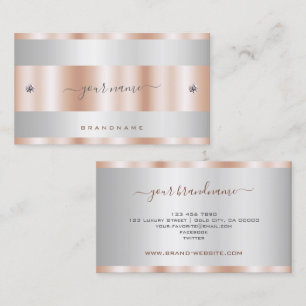 Luxe Roos Gold en Silver met Diamond Graphics Visitekaartje