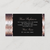 Luxe Roos Gold en zwarte  grenzen voor sierdoelein Visitekaartje (Achterkant)