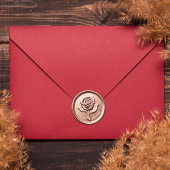 Luxe Roos Gold Faux Wax Flower Seal Sticker