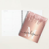 Luxe Roos Gold Foil Glitter Drip Monogram Planner (Display)