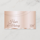 Luxe Roos Gold Glamoureus met Initialen Moderne Visitekaartje (Voorkant)