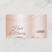 Luxe Roos Gold Glamoureus met Logo stijlvol Visitekaartje (Voorkant)