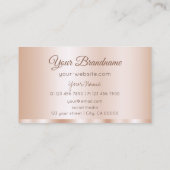 Luxe Roos Gold Glamoureus Professional Simple Visitekaartje (Achterkant)