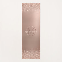 Luxe Roos Gold Glitter Metallic Monogram