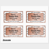 Luxe Roos Gold Glitter Product Labels diamanten (Vel)