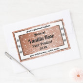 Luxe Roos Gold Glitter Product Labels diamanten (Envelop)