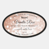 Luxe Roos Gold Glitter Product Packaging Labels (Voorkant)