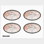 Luxe Roos Gold Glitter Product Packaging Labels (Vel)