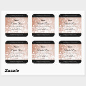 Luxe Roos Gold Glitter Product Packaging Labels (Vel)