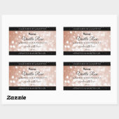 Luxe Roos Gold Glitter Product Packaging Labels (Vel)