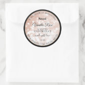 Luxe Roos Gold Glitter Product Packaging Labels (Tas)