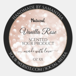 Luxe Roos Gold Glitter Product Packaging Labels