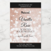 Luxe Roos Gold Glitter Product Packaging Labels Voedselcontainer Etiket (Enkel label)