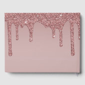 Luxe Roos Gold Glitter-schijven Quinceanera Gastenboek (Achterkant)