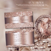 Luxe Roos Gold Glitter Sparging Stars Elegant Visitekaartje